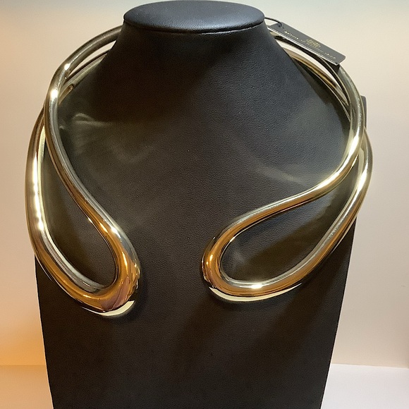 House of Harlow 1960 Jewelry - House Of Harlow 1960 Goldtone Hinge Choker Necklace New